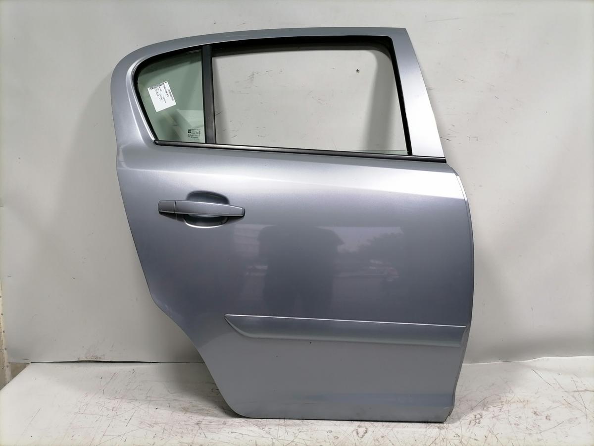 Opel Corsa D original T&uuml;r hinten rechts Z163 Lichtsilber Rohbau Bj.2007